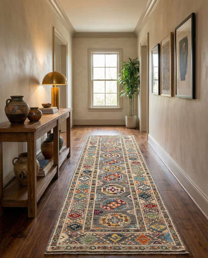 2' 8 x 9' 10 Hand Knotted Kazak Runner Rug