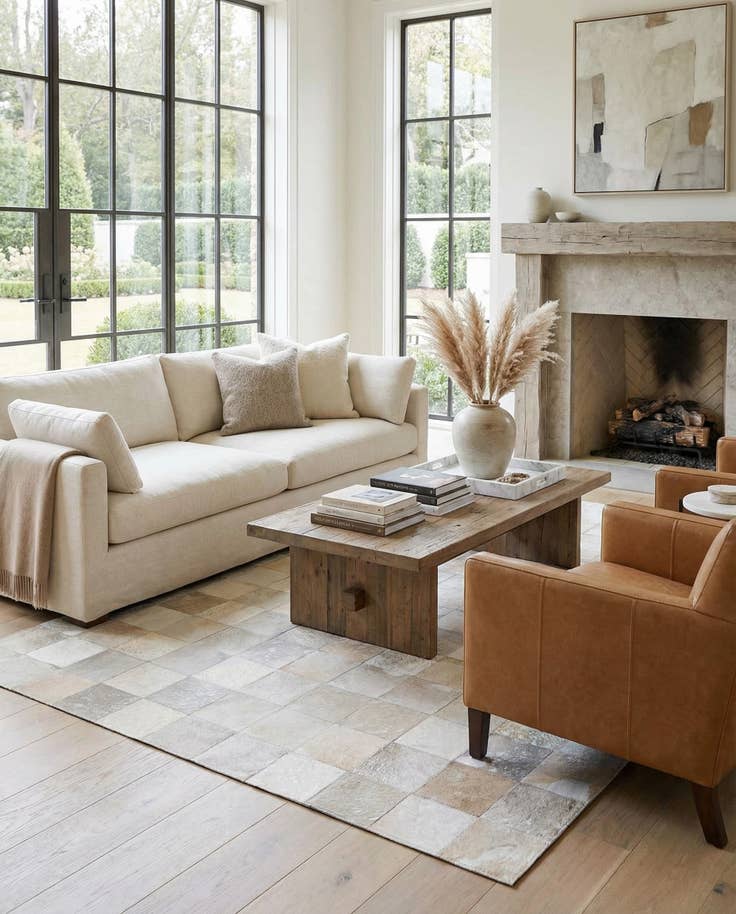 Detail image of 5' 2 x 8' Cowhide Rug