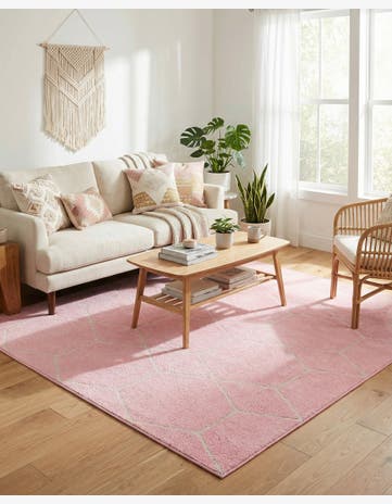 6' x 6' Trellis Frieze Square Rug