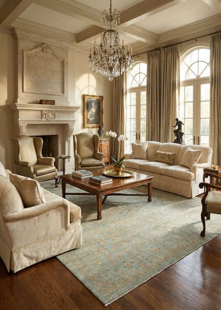 8' 8 x 11' 10 Hand Knotted Ziegler Rug