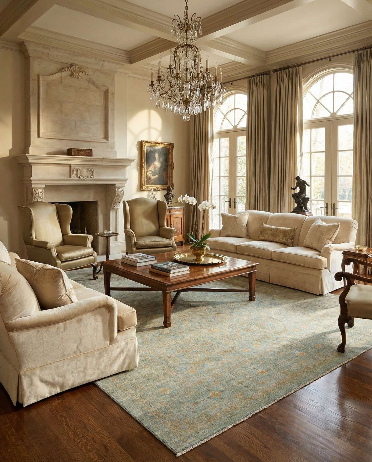 8' 8 x 11' 10 Hand Knotted Ziegler Rug