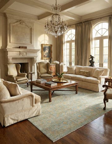 8' 8 x 11' 10 Hand Knotted Ziegler Rug