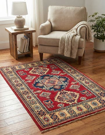 2' 8 x 4' Hand Knotted Kazak Rug