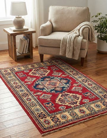 2' 8 x 4' Hand Knotted Kazak Rug