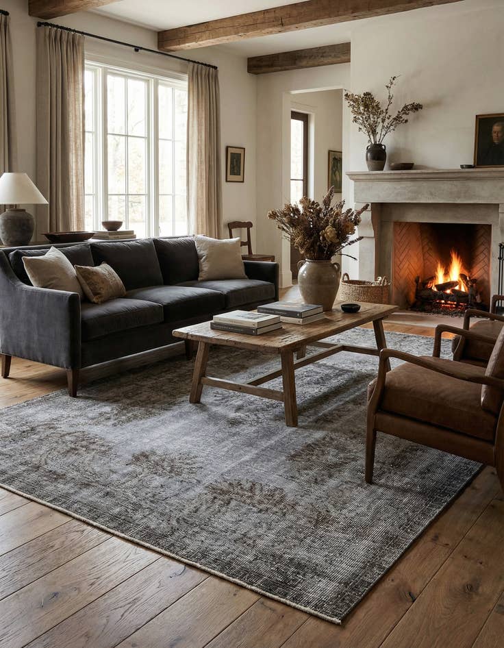 Detail image of 5' 3 x 8' 9 Ultra Vintage Wool Rug