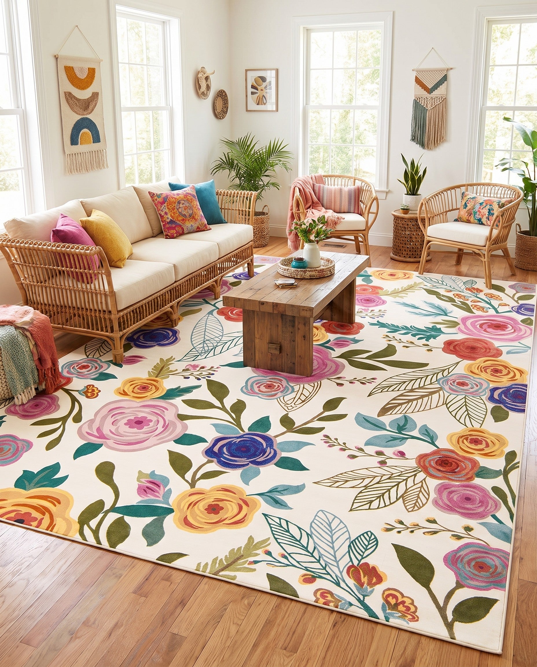 Ivory Blossom Rug