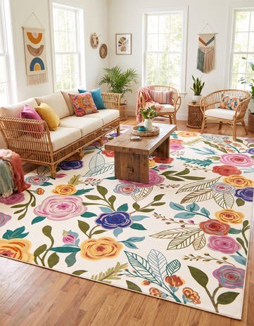 Ivory Blossom Rug