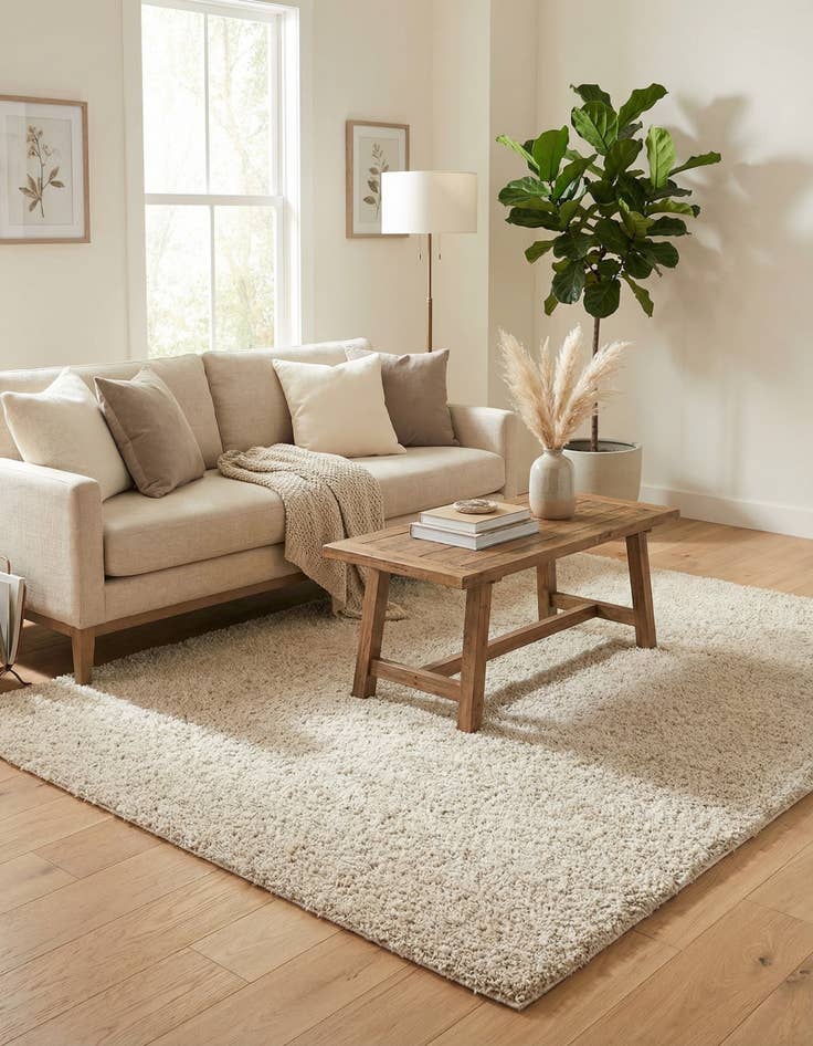 Detail image of  5' x 8' Soft Solid Shag Rug