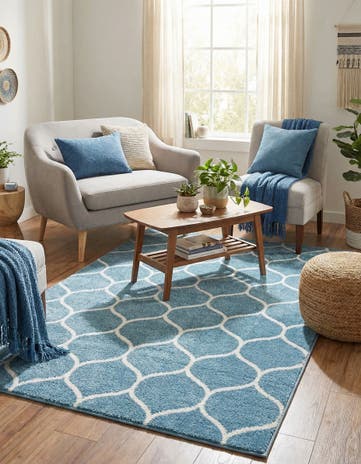 4' x 6' Lattice Frieze Rug