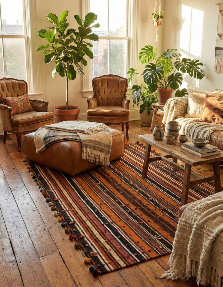 Detail image of 4' 3 x 7' 7 Jajim Rug