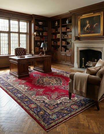 9' 9 x 12' 6 Hand Knotted Tabriz Persian Wool Rug