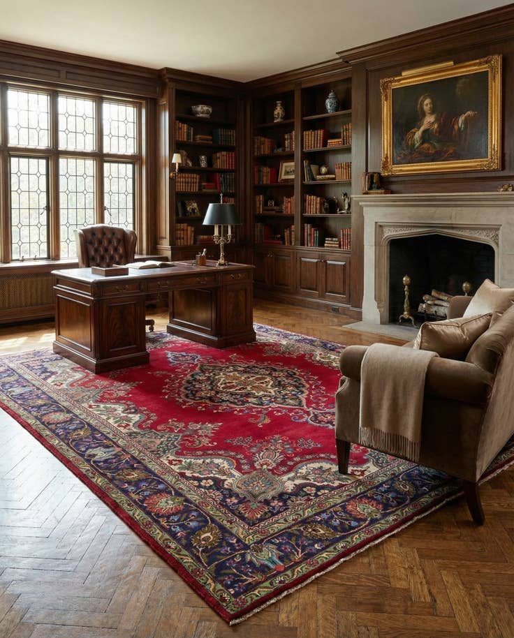 Detail image of 9' 9 x 12' 6 Hand Knotted Tabriz Persian Wool Rug