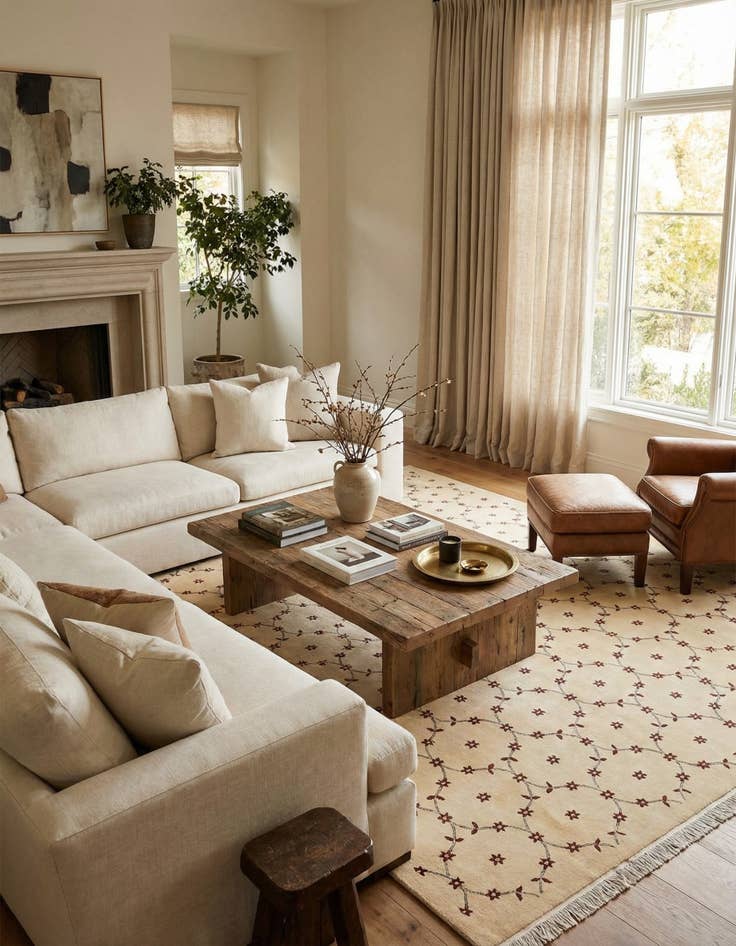 Detail image of 8' 2 x 11' 6  Hand Knotted Darya Wool Rug