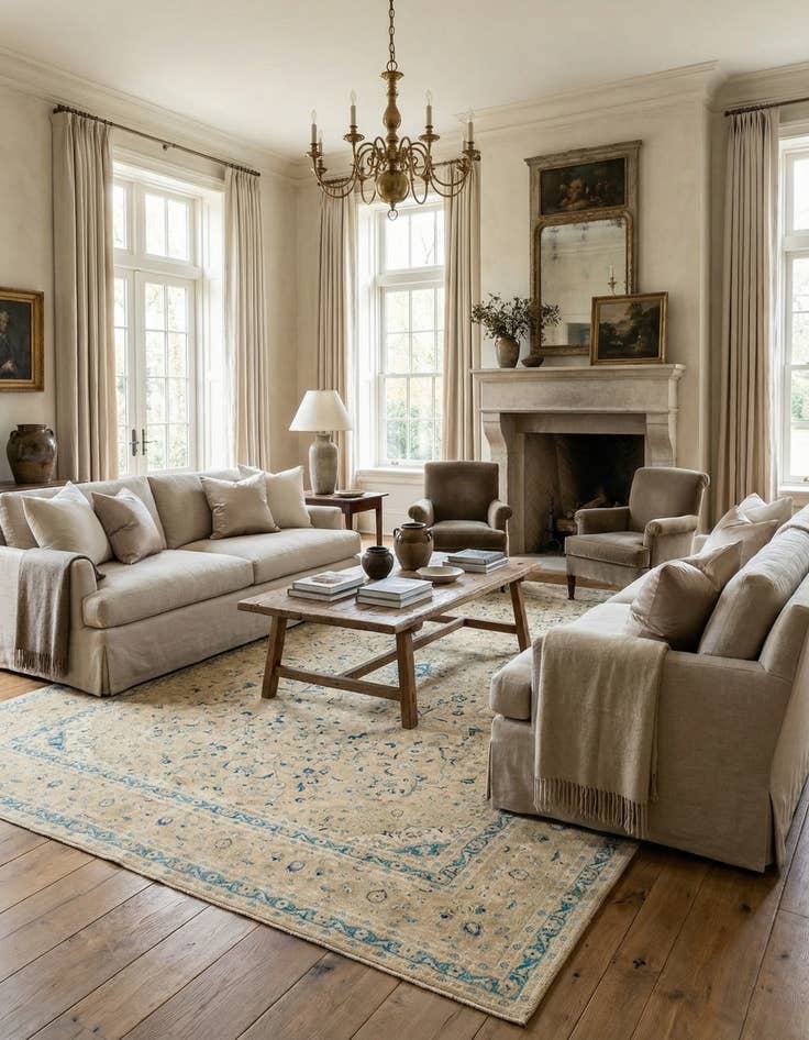 Detail image of  9' 7 x 13'  Hand Knotted Ultra Vintage Persian Wool Rug