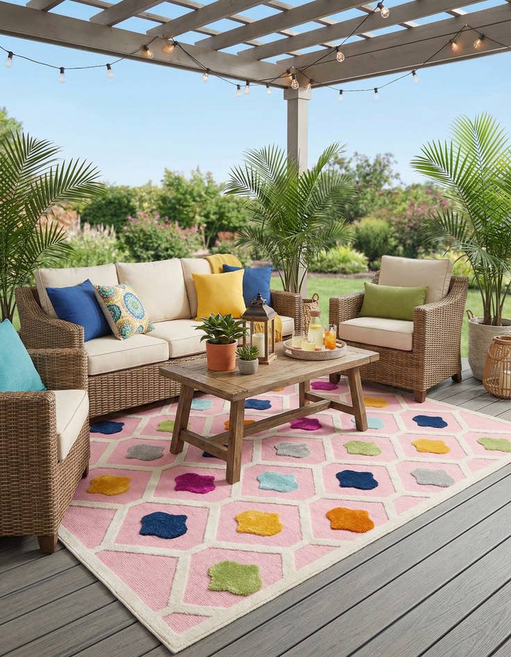 Detail image of 7' 10 x 10'  Washable Aruba Indoor / Outdoor Rug