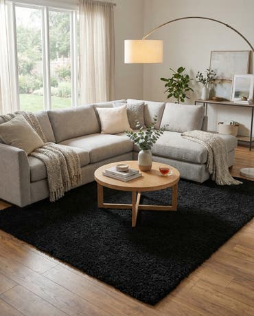  7' 10 x 10' Solid Shag Rug