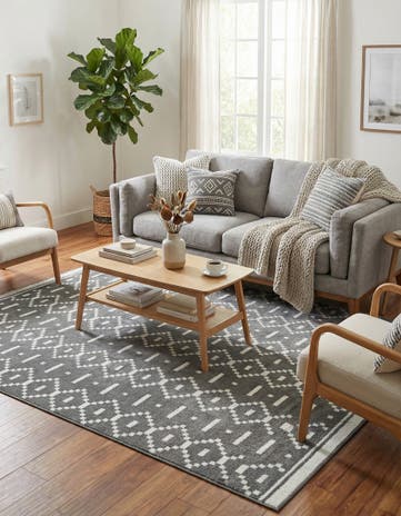 Gray Oslo Square Rug