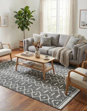 Gray Oslo Square Rug