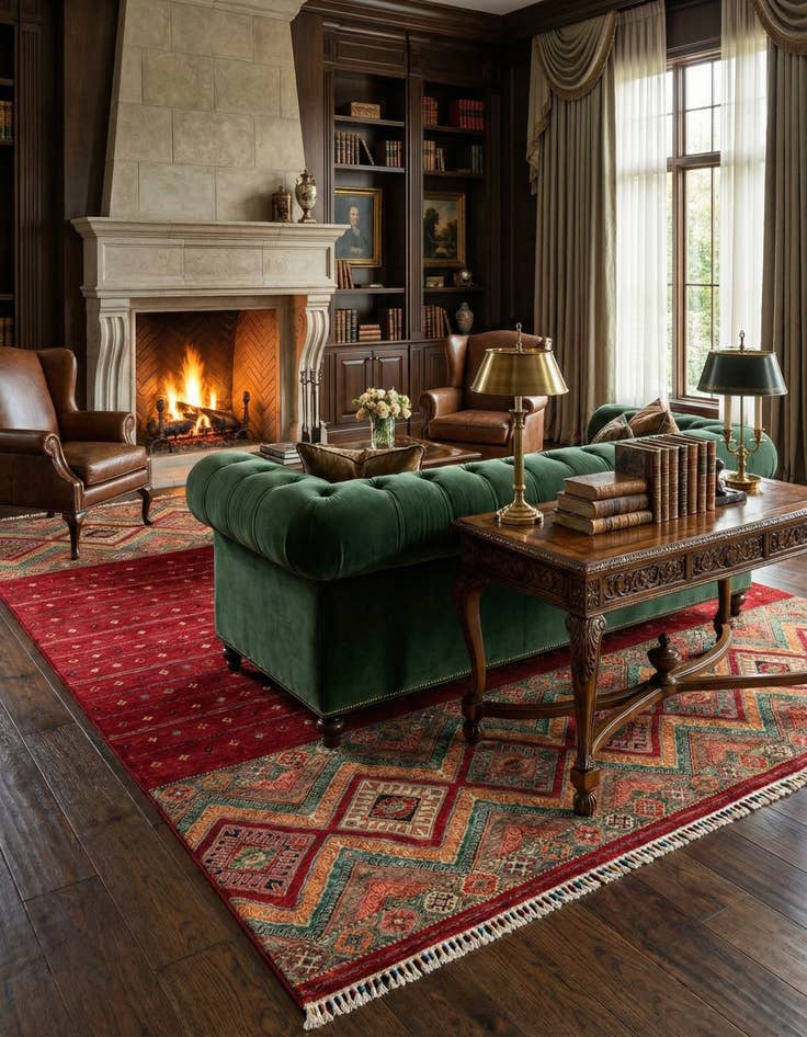 Detail image of 8' 5 x 11' 4  Hand Knotted Ariana Ziegler Rug