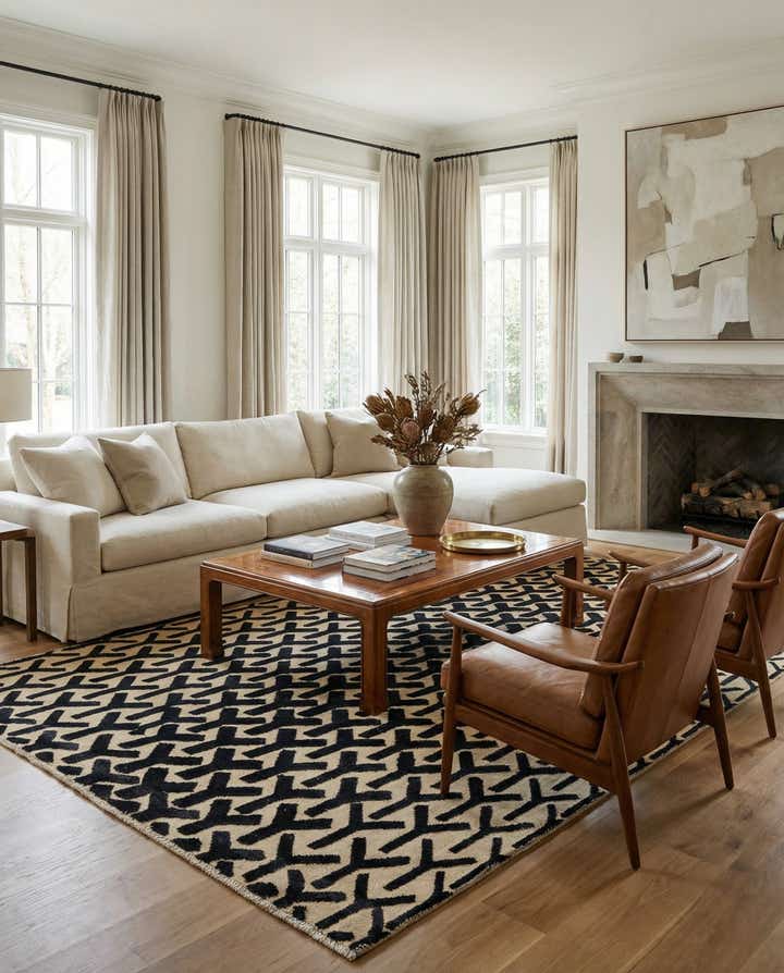 6' 8 x 9' 10 Hand Knotted Darya Wool Rug