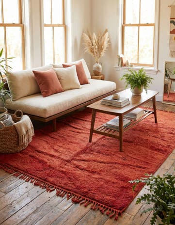 5' 1 x 6' 4 Hand Knotted Moroccan Wool Rug