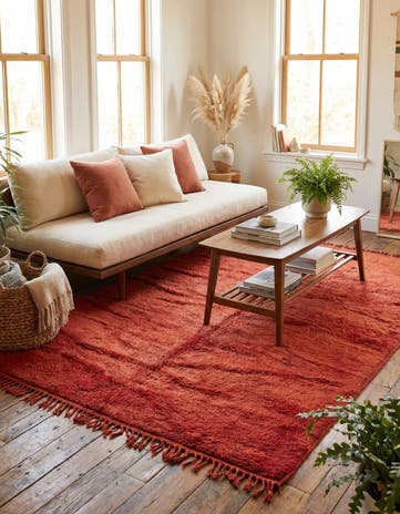 5' 1 x 6' 4 Hand Knotted Moroccan Wool Rug