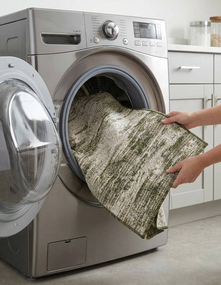 Detail image of  2' x 6'  Washable Modern Indoor / Outdoor Runner Rug