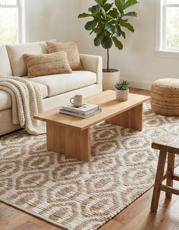 4' 1 x 6' 1 Hand Woven Chindi Jute Rug