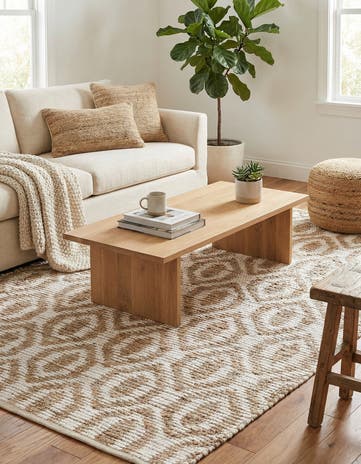 4' 1 x 6' 1 Hand Woven Chindi Jute Rug