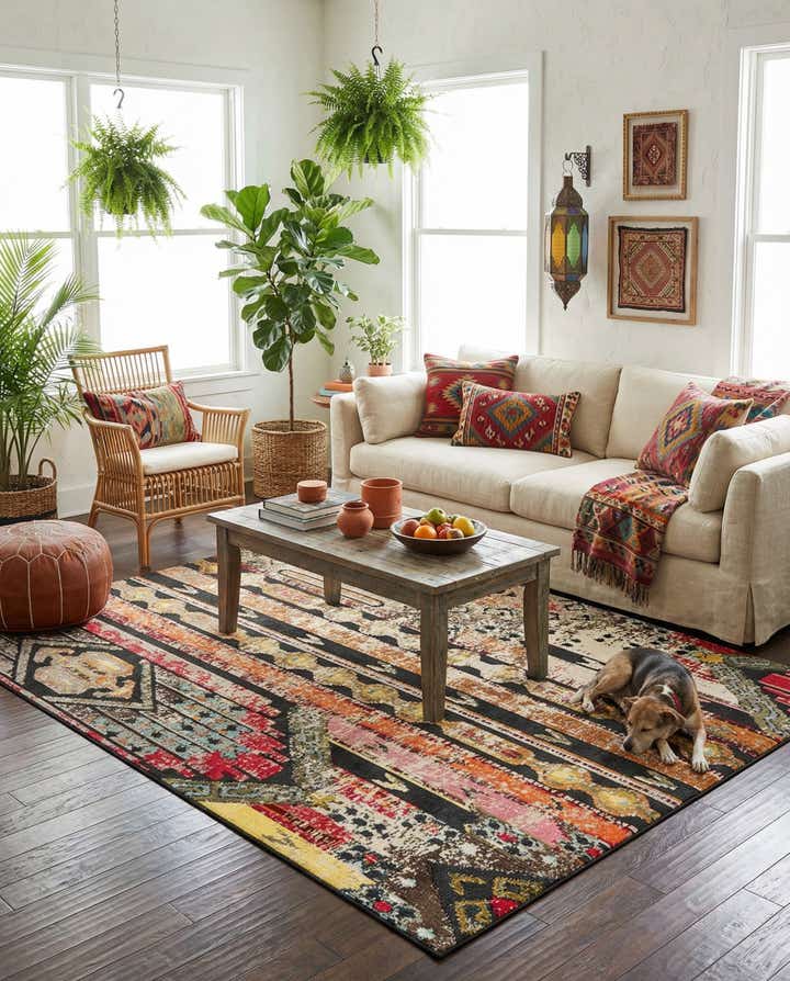 9' x 12' Easy-Clean Casablanca Indoor / Outdoor Rug