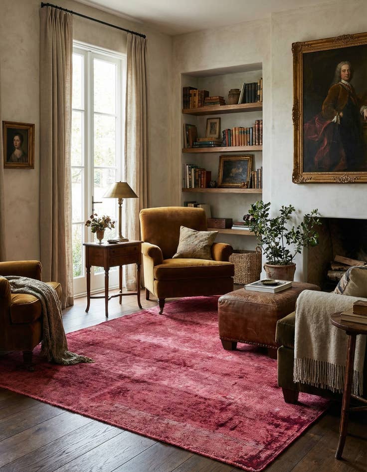 Detail image of 4' x 6' 8  Hand Knotted Ultra Vintage Persian Wool Rug