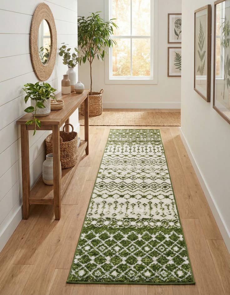Detail image of 2' x 8' Moroccan Trellis Runner Rug