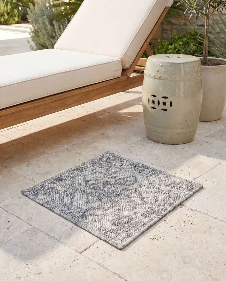 1' 4 x 1' 4 Easy-Clean Jill Zarin Dubai Indoor / Outdoor Sample Rug
