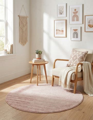 Pink Hanahan Round Rug