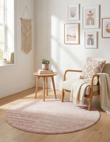 Pink Hanahan Round Rug