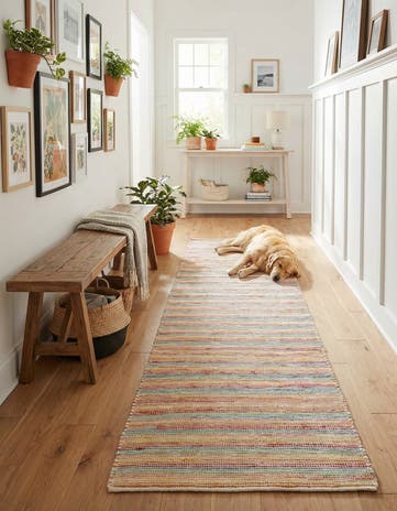 Hand Woven Happy Rugs Rainbow Weave Runner