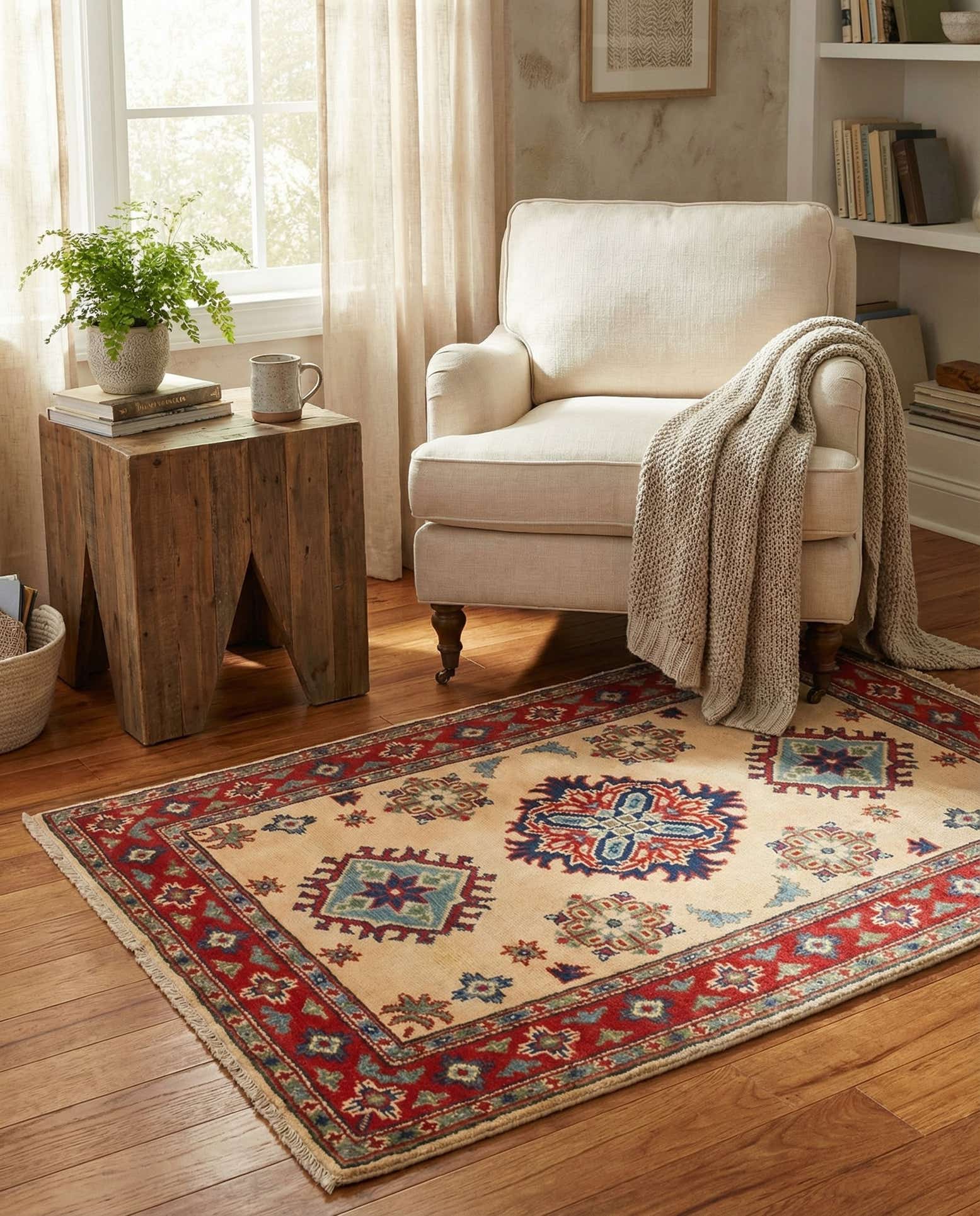 2' 9 x 4' 2 Hand Knotted Kazak Rug
