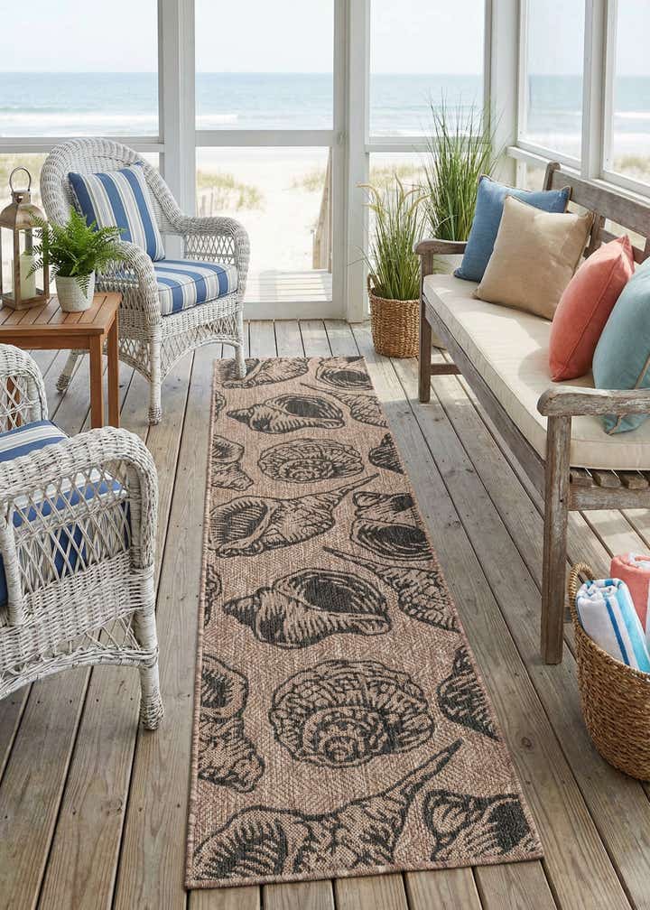 2' x 8' Easy-Clean Coastal Indoor / Outdoor Runner Rug