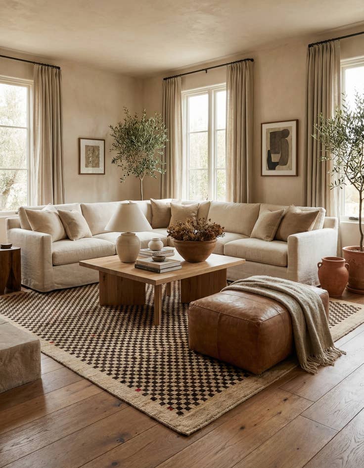 Detail image of  4' 11 x 6' 4  Hand Knotted Moroccan Wool Rug