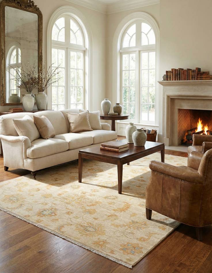 Detail image of 5' 8 x 7' 10 Ziegler Wool Rug