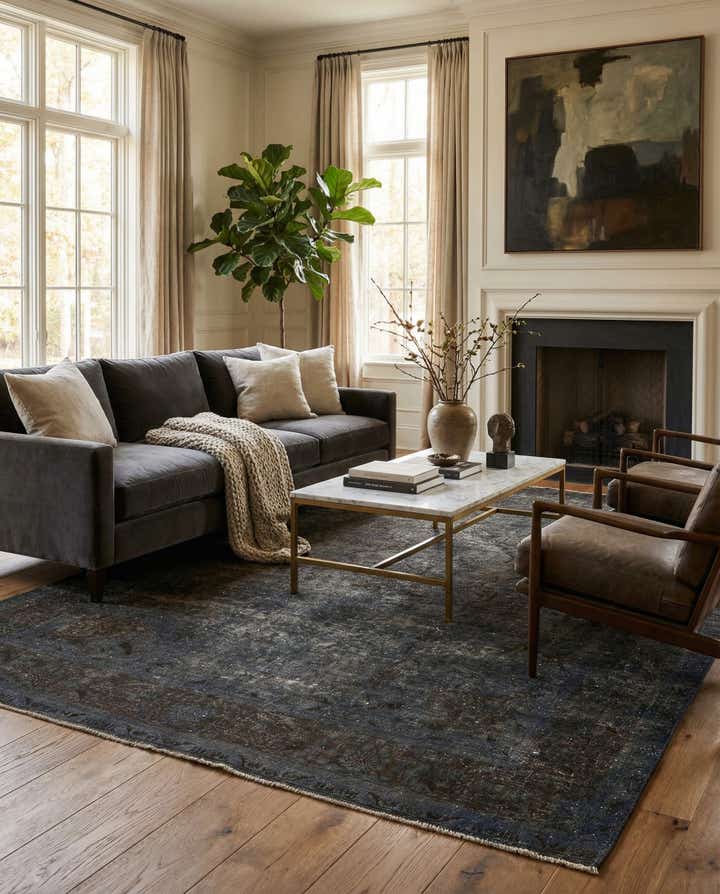 6' 8 x 9' 9 Hand Knotted Ultra Vintage Persian Wool Rug