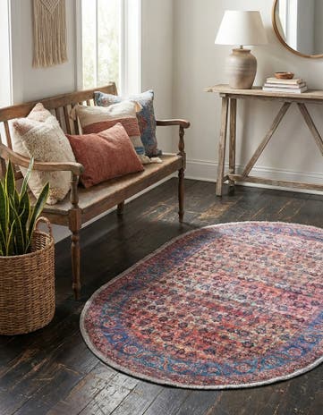 2' x 3' Washable Maahru Oval Rug