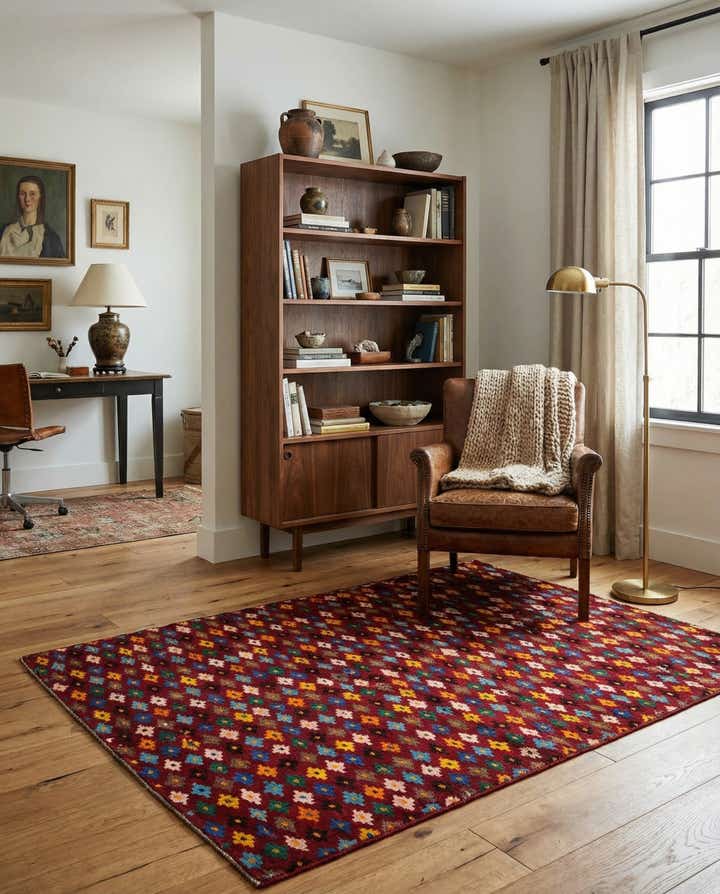 4' x 5' 9 Hand Knotted Balouch Wool Rug