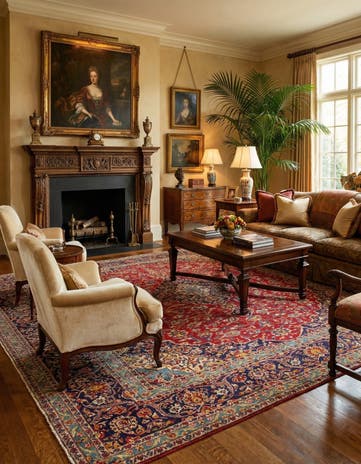 9' 7 x 13' 2 Hand Knotted Kashan Persian Wool Rug