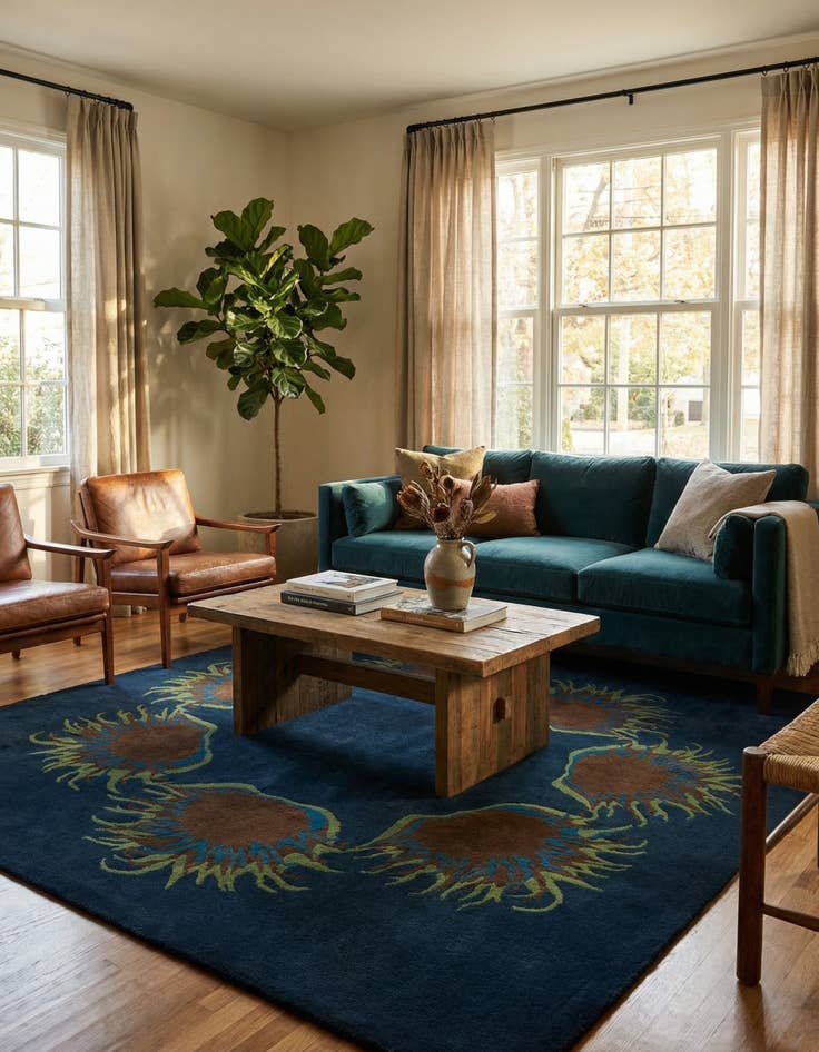 Detail image of 7' 6 x 7' 6 Luna Square Rug