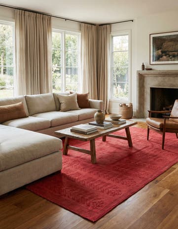 6' 7 x 9' Hand Woven Kilim Modern Wool Rug