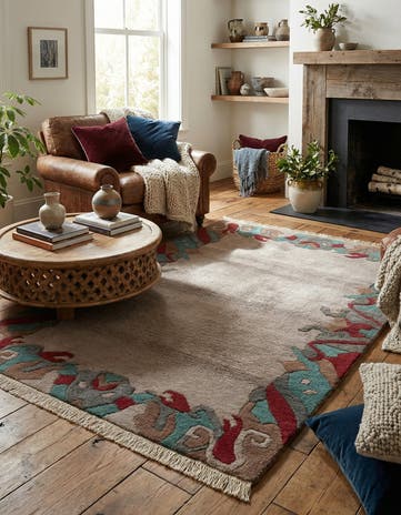 4' 2 x 5' 11 Hand Knotted Nepal Wool Rug