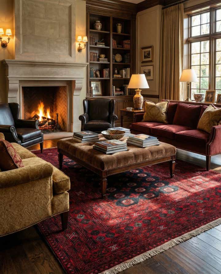 7' 11 x 9' 9 Hand Knotted Afghan Akhche Wool Rug