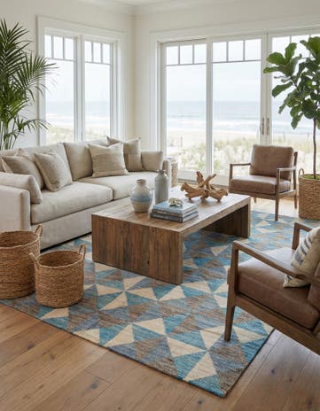6' 5 x 8' 5 Hand Knotted Darya Wool Rug