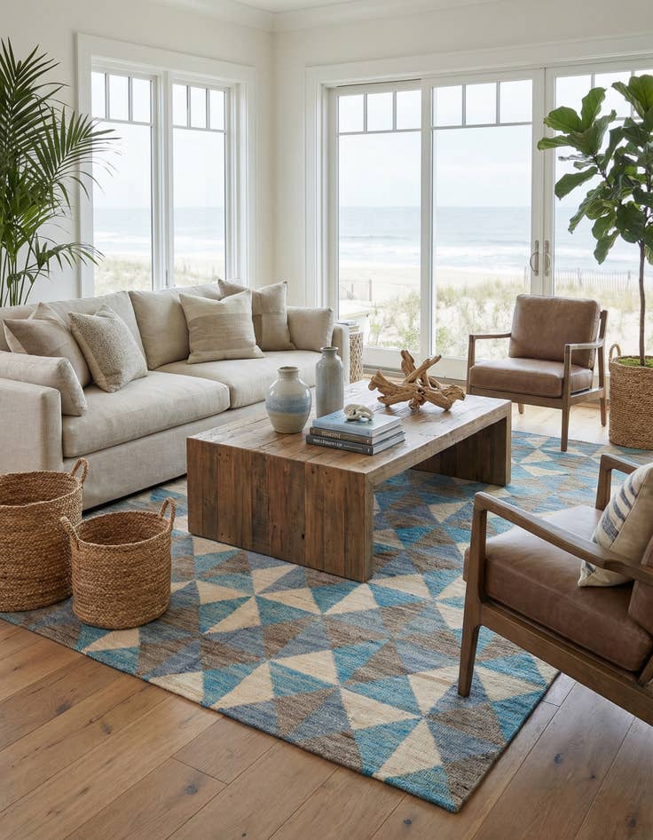 Detail image of  6' 5 x 8' 5  Hand Knotted Darya Wool Rug